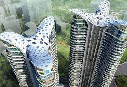 مسابح على شرفات برج Aquaria Grande